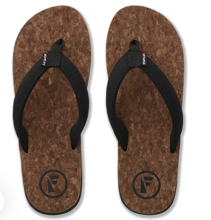Foamlife Mully Cork Men's Flip-Flops - Black