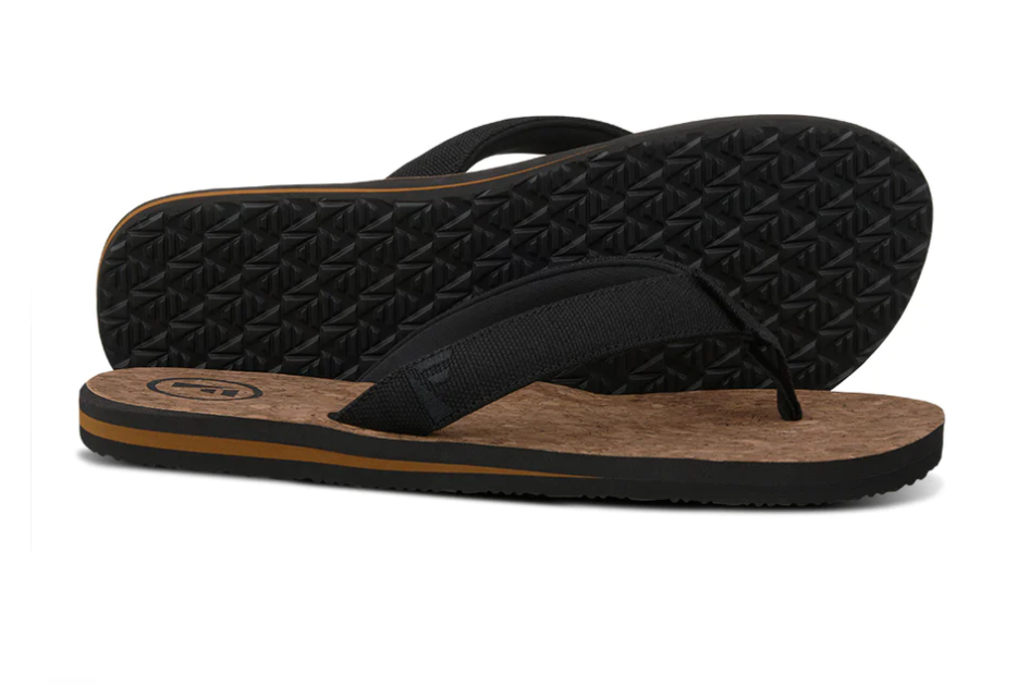 Foamlife Mully Cork Men's Flip-Flops - Black
