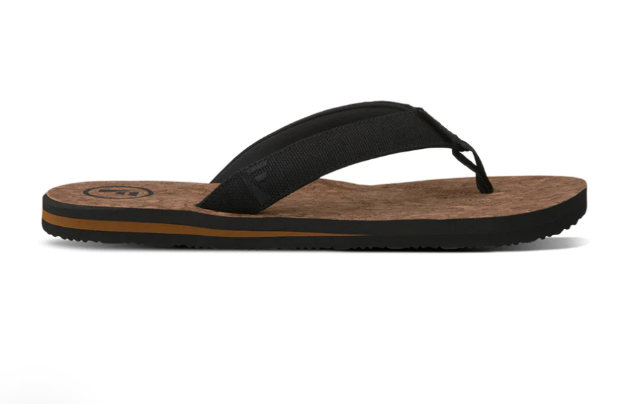 Foamlife Mully Cork Men's Flip-Flops - Black