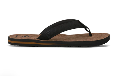 Foamlife Mully Cork Men's Flip-Flops - Black