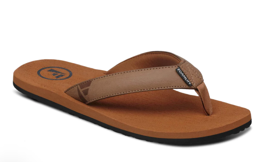 Foamlife Seales Men's Flip-Flops - Tan/Tan