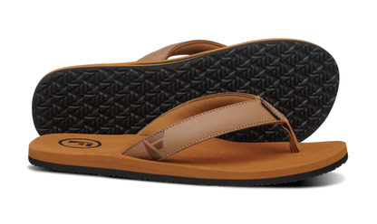 Foamlife Seales Men's Flip-Flops - Tan/Tan
