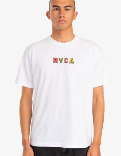 RVCA Letterman Mens Short Sleeve Tee - White