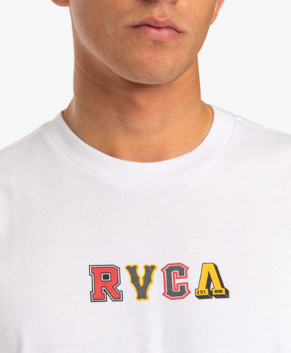 RVCA Letterman Men's Short Sleeve Tee - White
