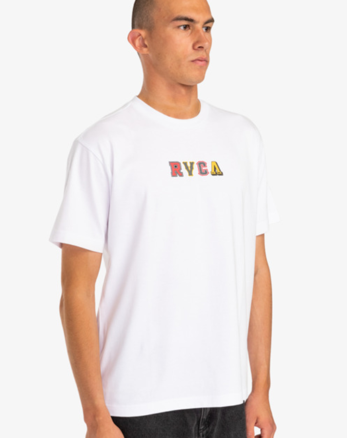 RVCA Letterman Men's Short Sleeve Tee - White