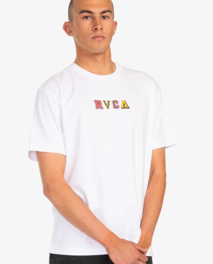 RVCA Letterman Men's Short Sleeve Tee - White