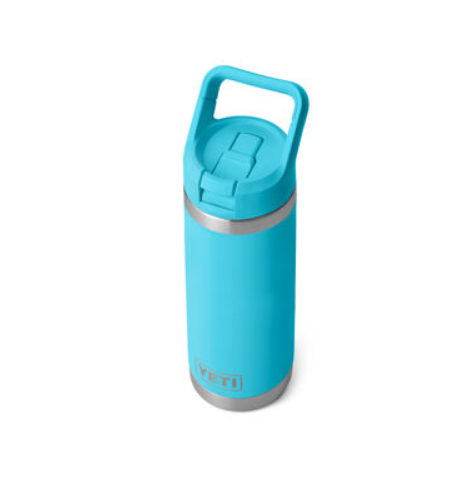Yeti Rambler 18oz(769 ML) Bottle With Straw Cap - Reef Blue