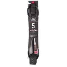Ocean and Earth Slim Line One-Xt 5ft Light Weight Comp Surf Leash - Black