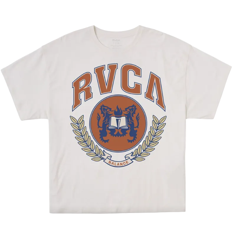 RVCA Varsity Short Sleeve Women's T-Shirt - Vintage White