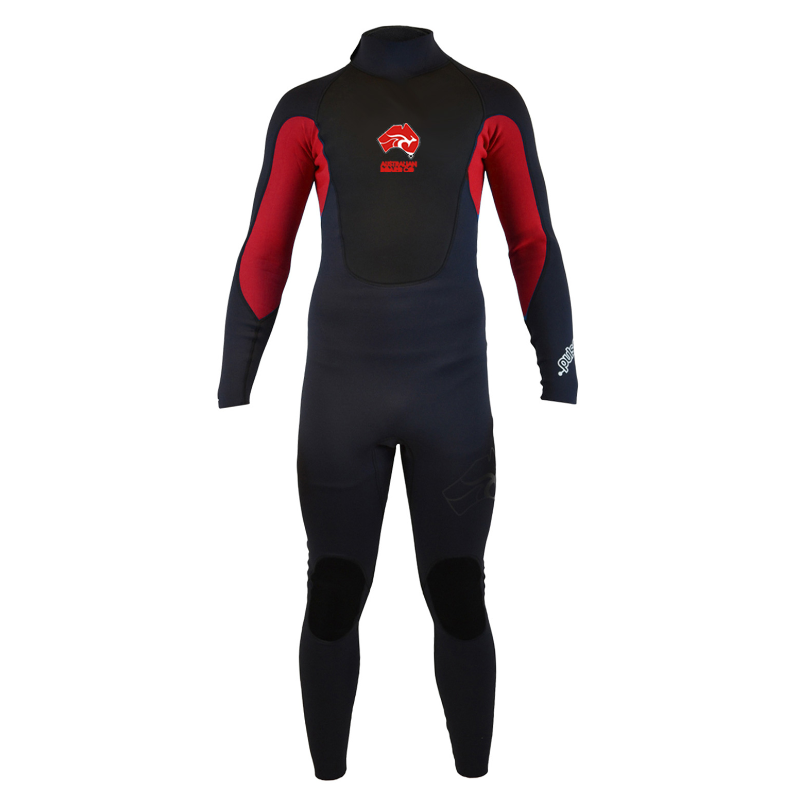 Australian Board Co Pulse 3/2mm Mens Full Length Summer Wetsuit  - Red