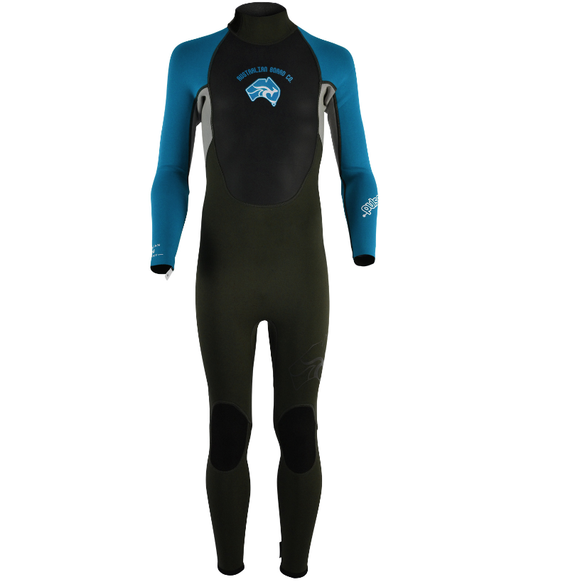 Australian Board Company Pulse 3/2mm Kids Back Zip  Wetsuit - Blue
