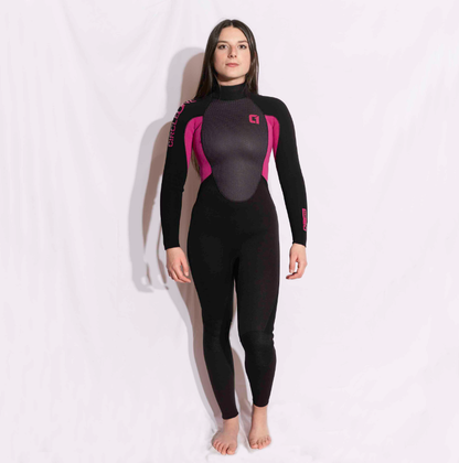 Circle One Faze 5/4/3mm Womens Winter Wetsuit GBS Back Zip Wetsuit - Magenta