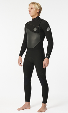 Rip Curl Flash Bomb 5/3mm Chest Zip Men's Winter Wetsuit 2024 - Black