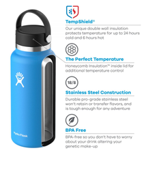 Hydro Flask 32oz Wide Flex Mouth Cap Bottle - Indigo