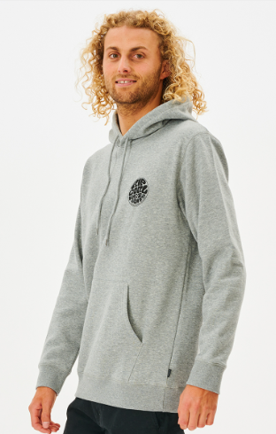 Rip Curl Wetsuit Icon Men's Hooded Fleece - Grey Marle
