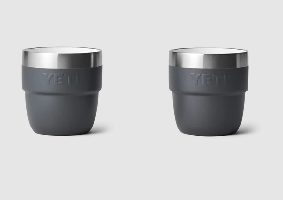 Yeti Rambler 4oz Espresso 2 Pack Stackable Cups - Charcoal