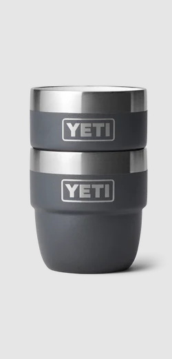 Yeti Rambler 4oz Espresso 2 Pack Stackable Cups - Charcoal