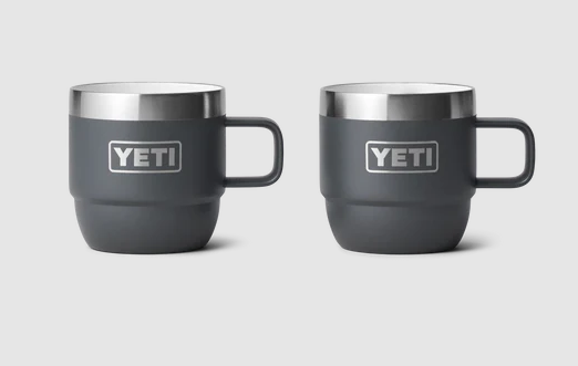 Yeti Rambler 6oz Espresso 2 Pack Stackable Cups - Charcoal