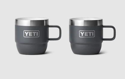 Yeti Rambler 6oz Espresso 2 Pack Stackable Cups - Charcoal