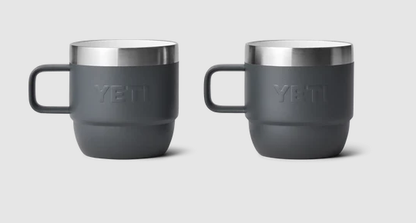 Yeti Rambler 6oz Espresso 2 Pack Stackable Cups - Charcoal