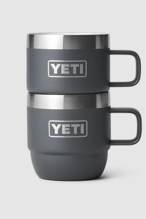 Yeti Rambler 6oz Espresso 2 Pack Stackable Cups - Charcoal