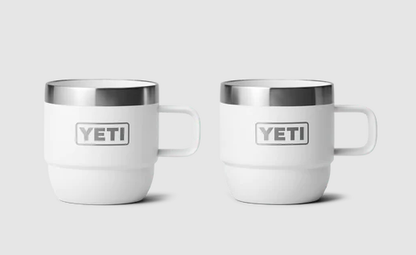 Yeti Rambler 6oz Espresso 2 Pack Stackable Cups - White