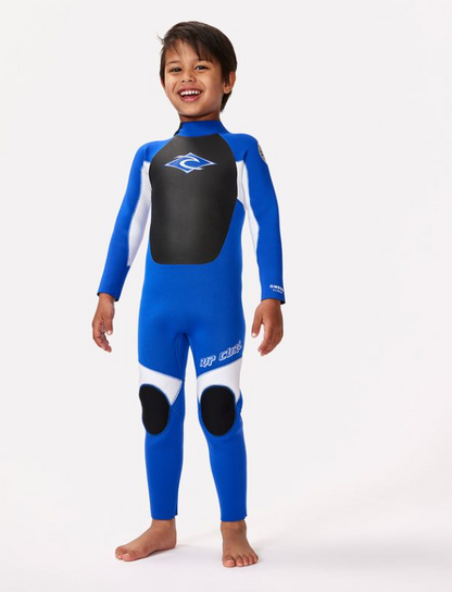 Rip Curl Omega 4/3mm Junior Boys Back Zip Winter Wetsuit - Blue