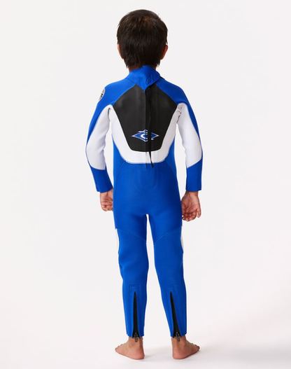 Rip Curl Omega 4/3mm Junior Boys Back Zip Winter Wetsuit 2025 - Blue