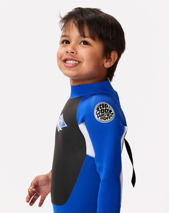 Rip Curl Omega 4/3mm Junior Boys Back Zip Winter Wetsuit 2025 - Blue