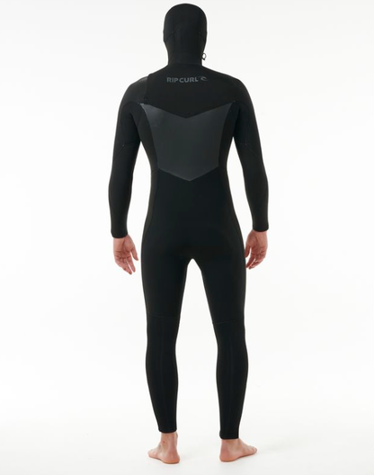 Rip Curl Dawn Patrol 5/4mm Men's Hooded Chest Zip Winter Wetsuit 2025 - Black