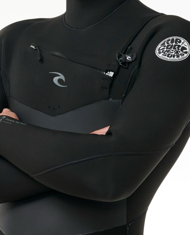 Rip Curl Dawn Patrol 5/4mm Men's Hooded Chest Zip Winter Wetsuit 2025 - Black