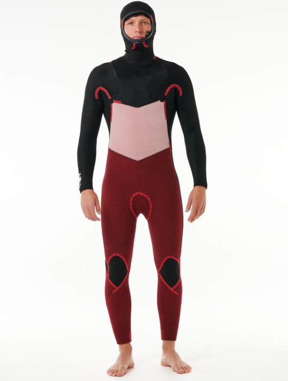 Rip Curl Dawn Patrol 5/4mm Men's Hooded Chest Zip Winter Wetsuit 2025 - Black