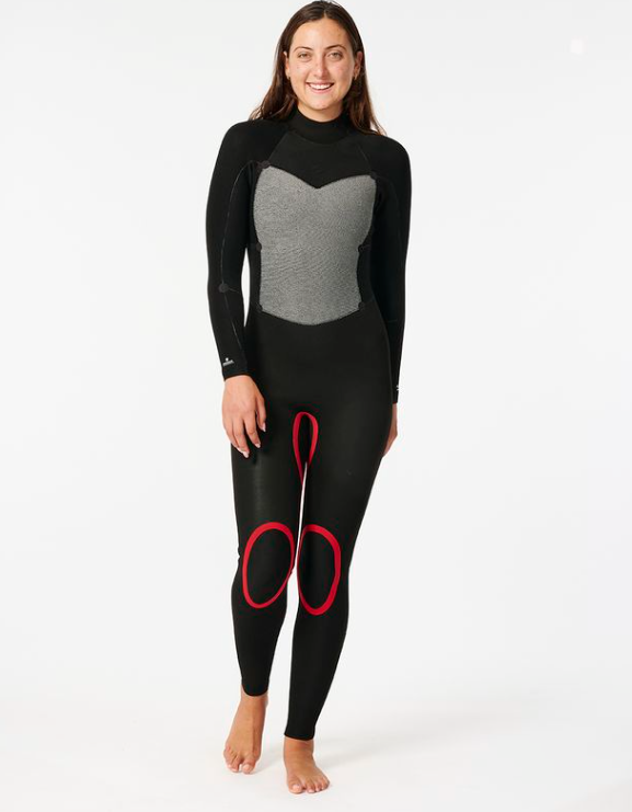 Rip Curl Omega 4/3mm Women's Back Zip Wetsuit 2024 - Black