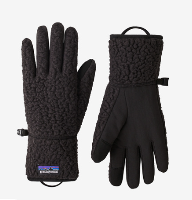 Patagonia Retro Pile Unisex Fleece Gloves - Black