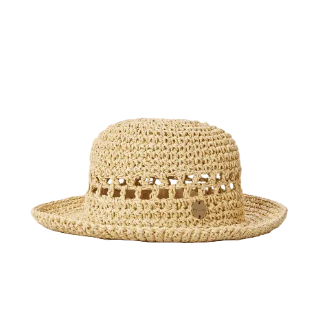 Rip Curl Essentials Crochet Womens Bucket Hat - Natural