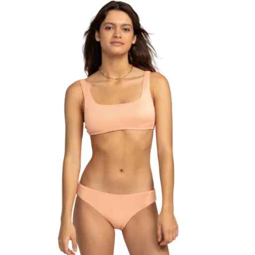 Roxy Rib Roxy Love The Glassy Women's Bikini Top - Salmon
