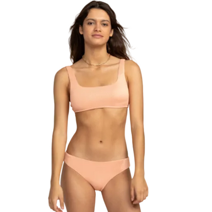 Roxy Rib Roxy Love The Glassy Women's Bikini Top - Salmon