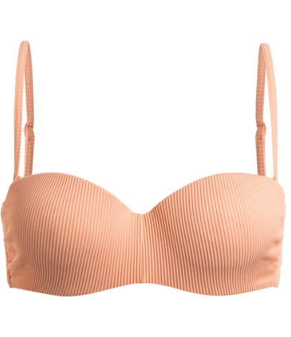 Roxy Love Rib The Beach Vibe Women's Bikini Top - Salmon