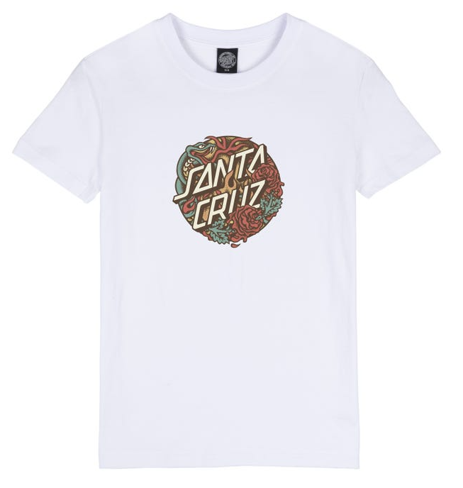 Santa Cruz Dressen Snake Front Womens T-Shirt - White