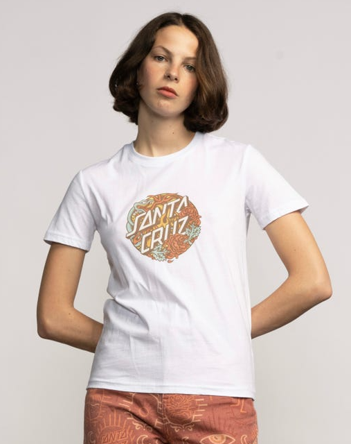 Santa Cruz Dressen Snake Front Women's T-Shirt - White