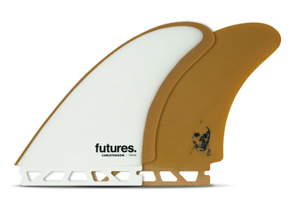 Futures Christenson Twin Fins - White/Brown