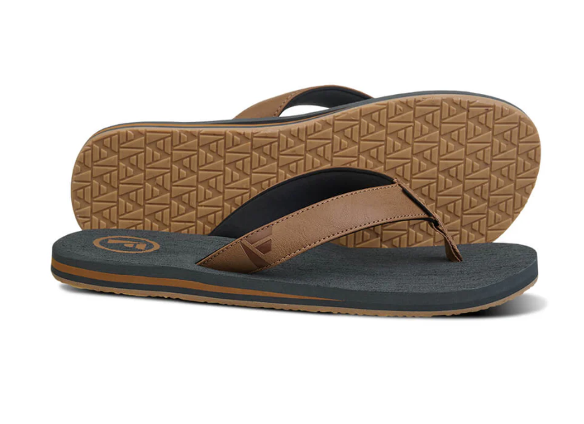 Foamlife Seales Earth Men's Flip-Flops - Slate Grey