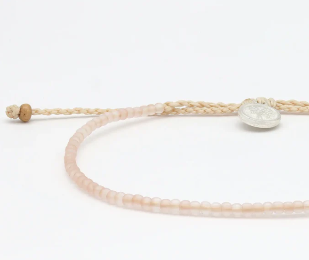 Pineapple Island Ka'anapali Frosted Glass Beaded Bracelet - Peach