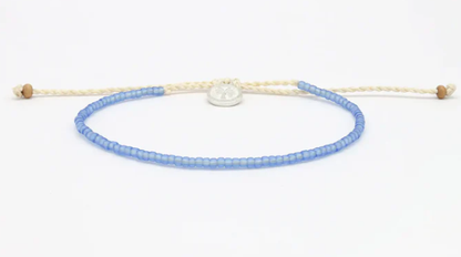 Pineapple Island Ka'anapali Frosted Glass Beaded Bracelet - Blue