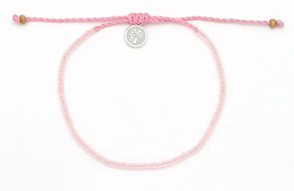 Pineapple Island Ka'anapali Frosted Glass Beaded Anklet - Pink