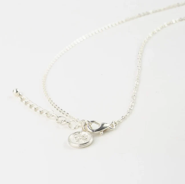 Pineapple Island The Wave Project Surfboard Necklace - Silver