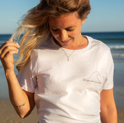 Pineapple Island The Wave Project Surfboard Necklace - Silver