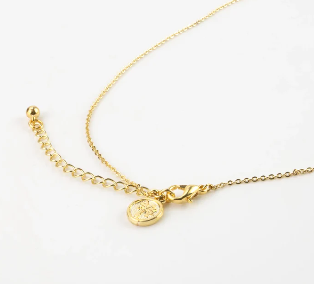 Pineapple Island Asri Hammered Wave Necklace - Gold