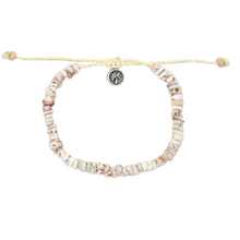 Pineapple Island Shell Beaded Anklet - White