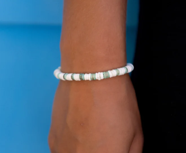 Pineapple Island Bracelet - Green/White